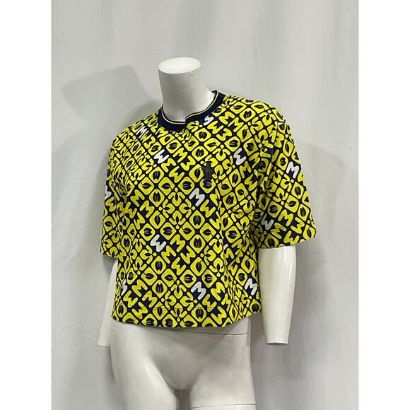 Moncler 'Day-Namic' Yellow Polyamide Short Sleeve T-Shirt Size S - NWT - Picture 2 of 5